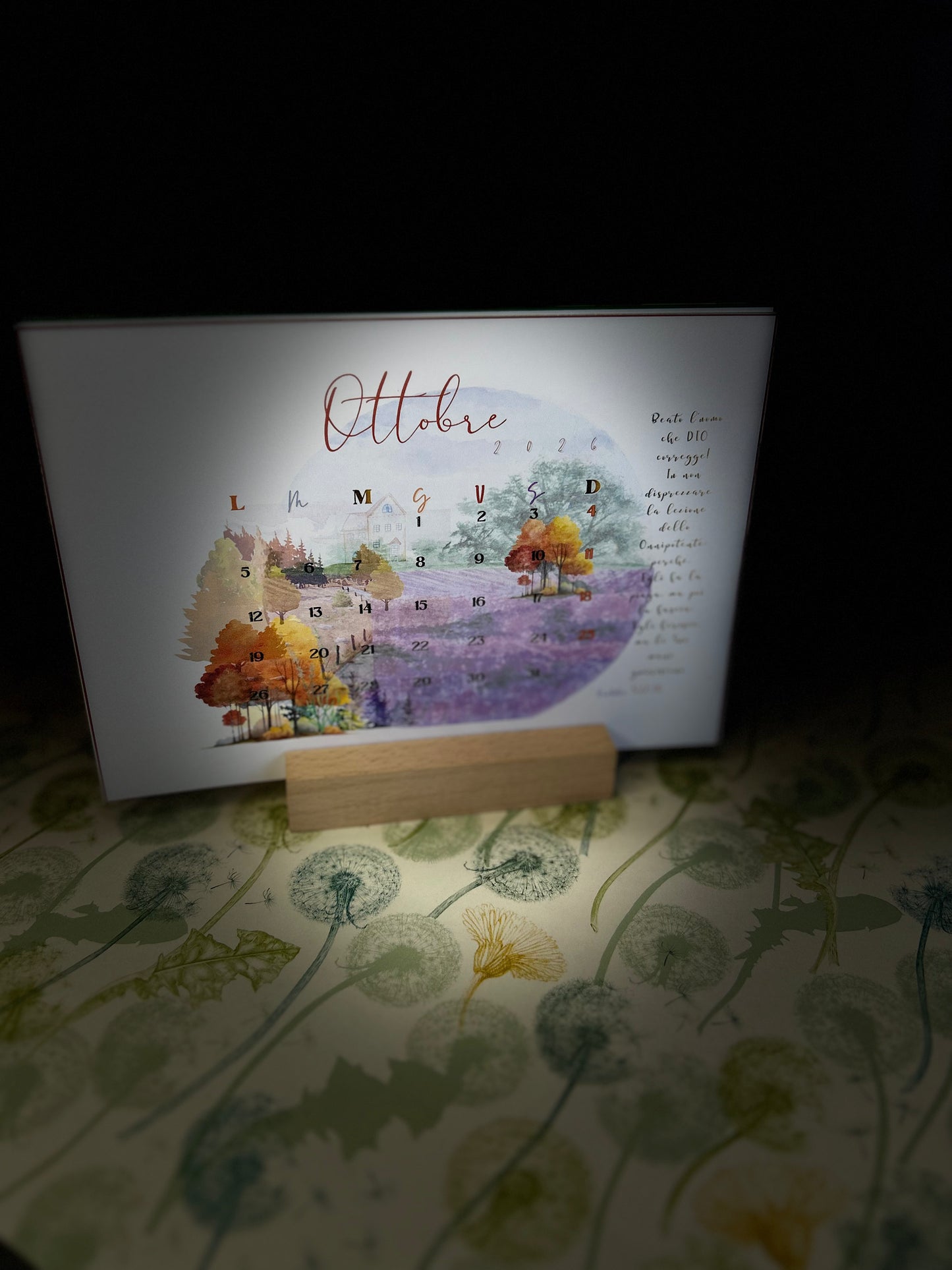 Calendario da tavolo 2026