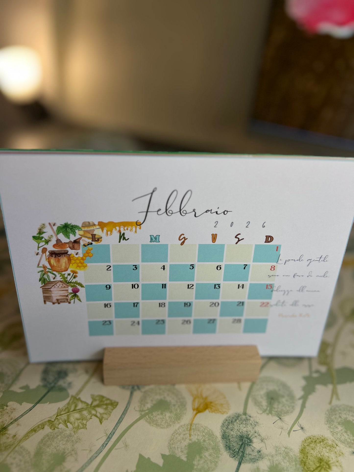 Calendario da tavolo 2026